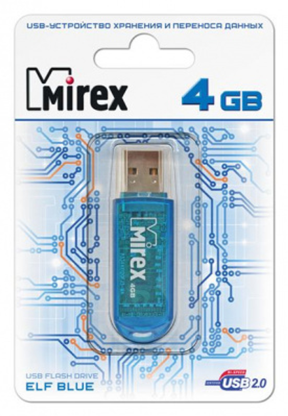 Флешка 4GB Mirex Elf Синий