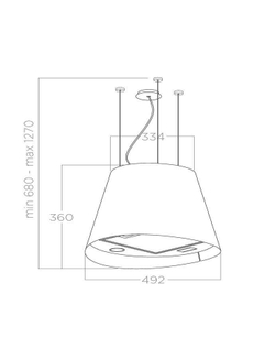 Островная вытяжка Elica JUNO URBAN ZINC/F/50-PRF0147730B