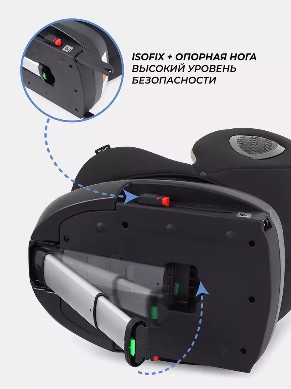 Автокресло RANT AY819 "HELIX" isofix Black (40-150см)