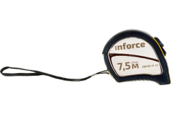 Рулетка в корпусе из нержавеющей стали с автостопом 7.5x25мм Inforce GW 06-11-26