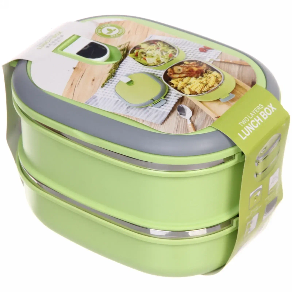 Контейнер для горячих продуктов 19*14*12м 2 отделения