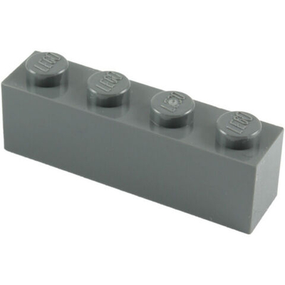 Lego Кирпич 1x4 (темно-серый) 4211103