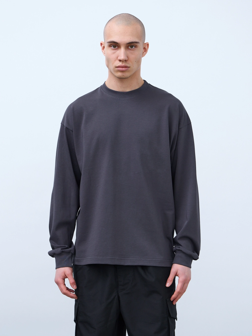 Лонгслив оверсайз (графит) 230 г
