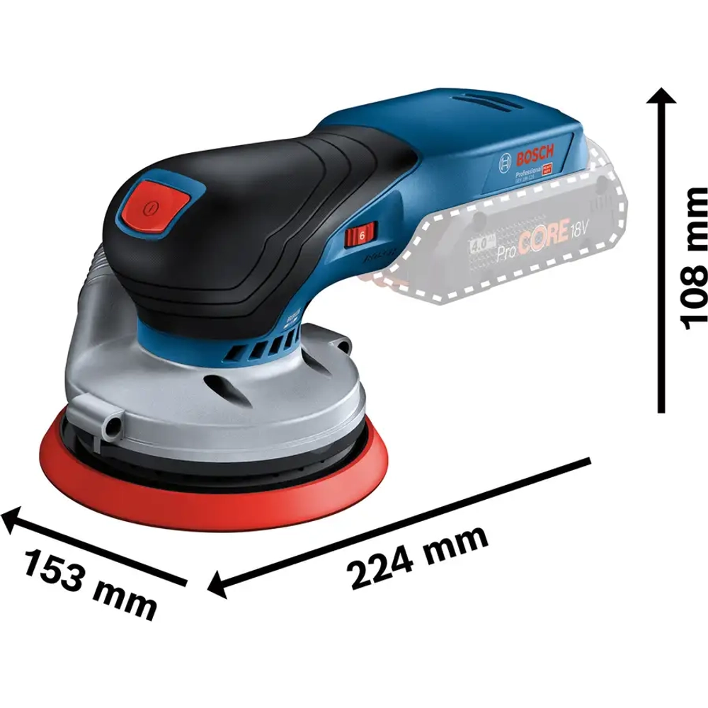 Аккумуляторная эксцентриковая шлифмашина GEX 18V-125 BOSCH 0601372201