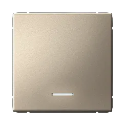 Выключатель одноклавишный с подсветкой Systeme Electric ArtGallery Шампань GAL000513