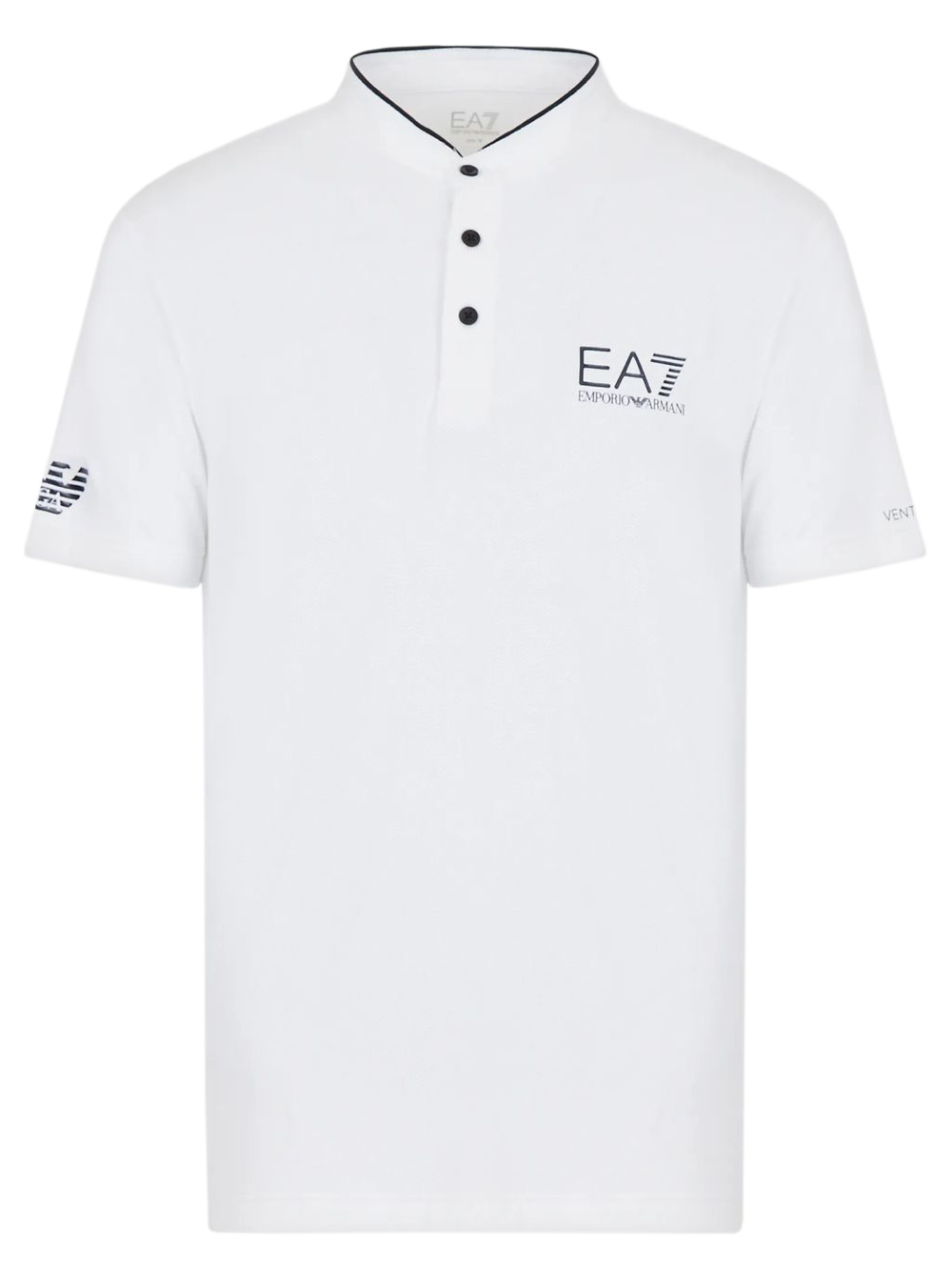Мужское поло теннисное EA7 Man Jersey Jumper - white
