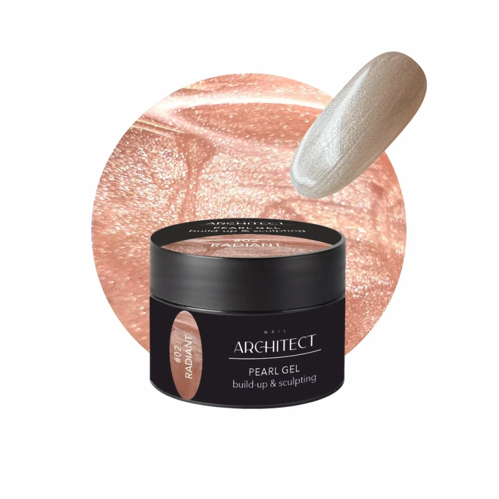 Nail ARCHITECT PEARL GEL 02 Radiant Жемчужный конструирующий гель для укрепления и наращивания ногтей, 15 мл