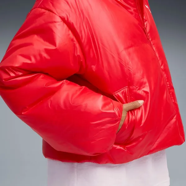 Куртка утепленная женская PUMA WARDROBE ESS Shiny Hooded Padded Jacket