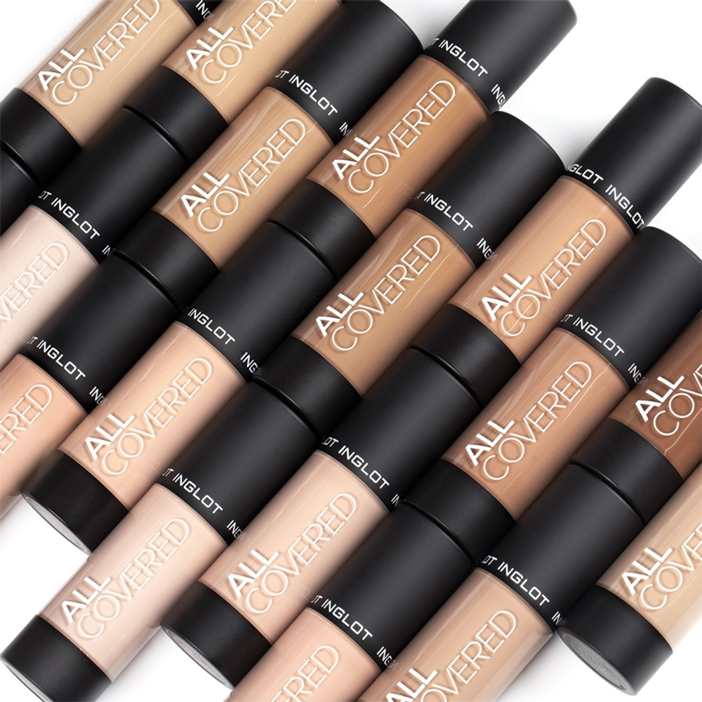 Inglot All Covered - Тональная основа: травялый подклад оттенок LC 010, 30 ml