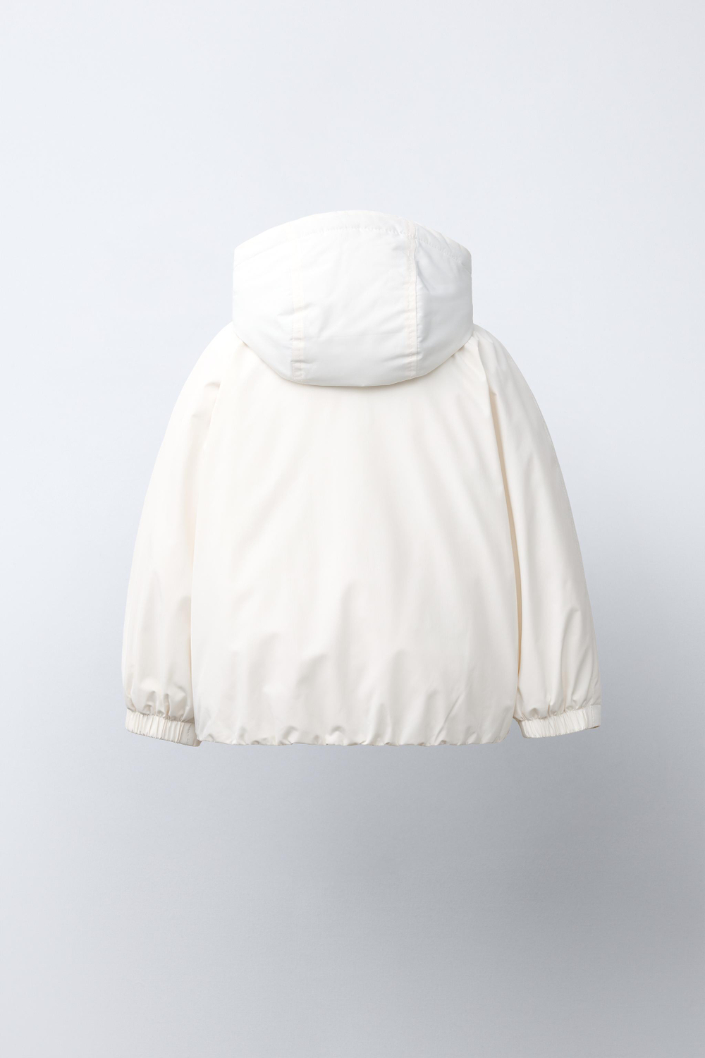 ZARA ПАРКА WATER REPELLENT С КОНТРАСТНЫМИ ДЕТАЛЯМИ, БЕЛЫЙ