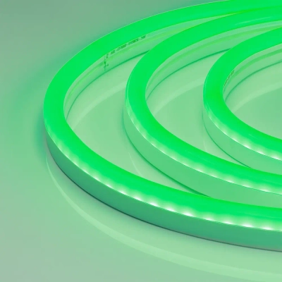 Гибкий неон ARL-NEON-2615GH-SIDE 24V Green (Arlight, 8 Вт/м, IP65)