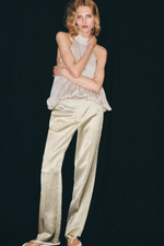 БРЮКИ ПРЯМОГО КРОЯ ИЗ СМЕСОВОГО ЛЬНА — ZW COLLECTION — ZARA