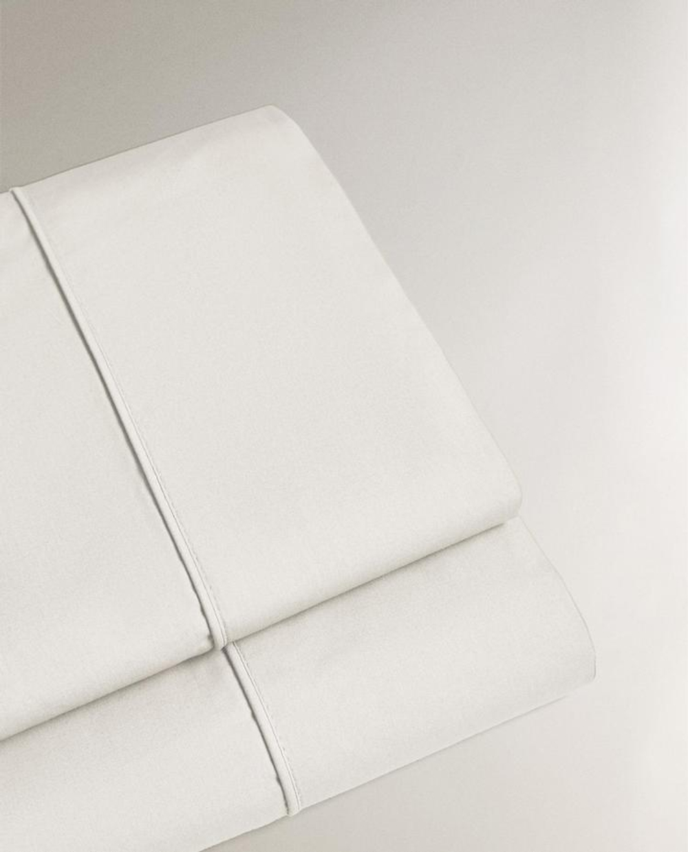 ZARA HOME (300 НИТЕЙ) ПРОСТЫНЯ ИЗ ХЛОПКА ПЕРКАЛЬ, БЕЛЫЙ