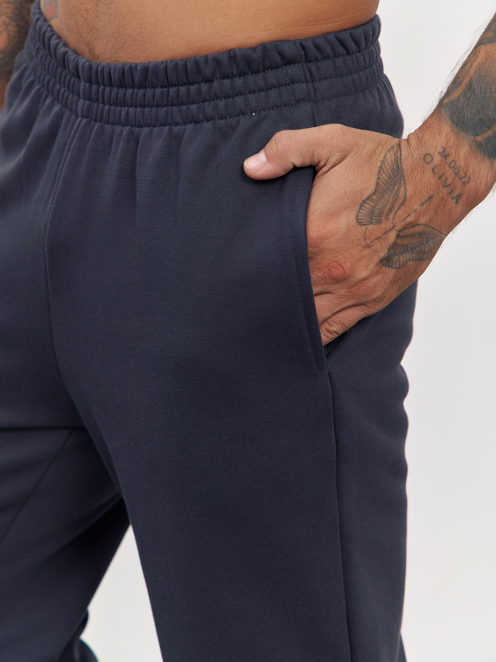 Брюки мужские с начесом "jogger fleece" (графит)