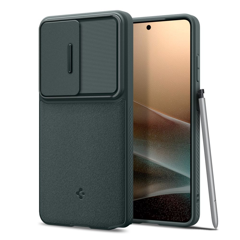 Чехол Spigen Optik Armor с защитой камеры для Galaxy S26 Ultra Abyss Green
