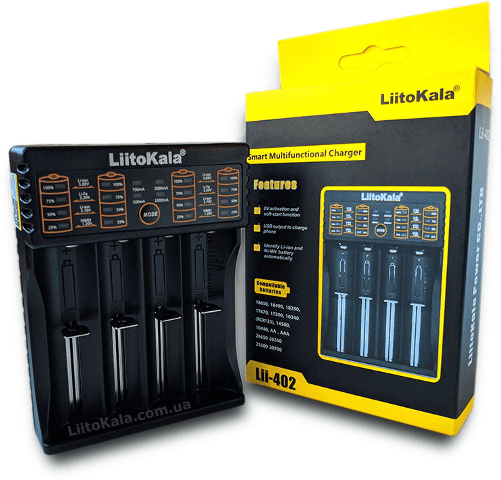 Зарядное устройство для аккумуляторов Liitokala 18650 Lii-402