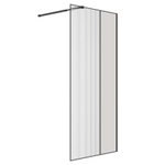 Душевая перегородка Niagara Nova NG-481-12FBLACK (120х200) черный матовый,стекло рифленое/тонированное,1 место