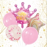 Набор шаров 5 шт «Princess», розовый