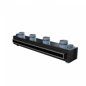 Flexag RA-1-1000-30-B щелевой диффузор с КСД под натяжной потолок, черный