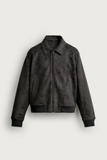 БОМБЕР ИЗ ТКАНИ ПОД ЗАМШУ — ZARA