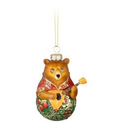 ЕЛОЧНАЯ ИГРУШКА "МЕДВЕДЬ С БАЛАЛАЙКОЙ" 6,7*5,6*9,7 СМ