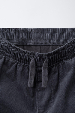 ZARA БРЮКИ BAGGY ИЗ ТОНКОГО ВЕЛЬВЕТА, СИНИЙ