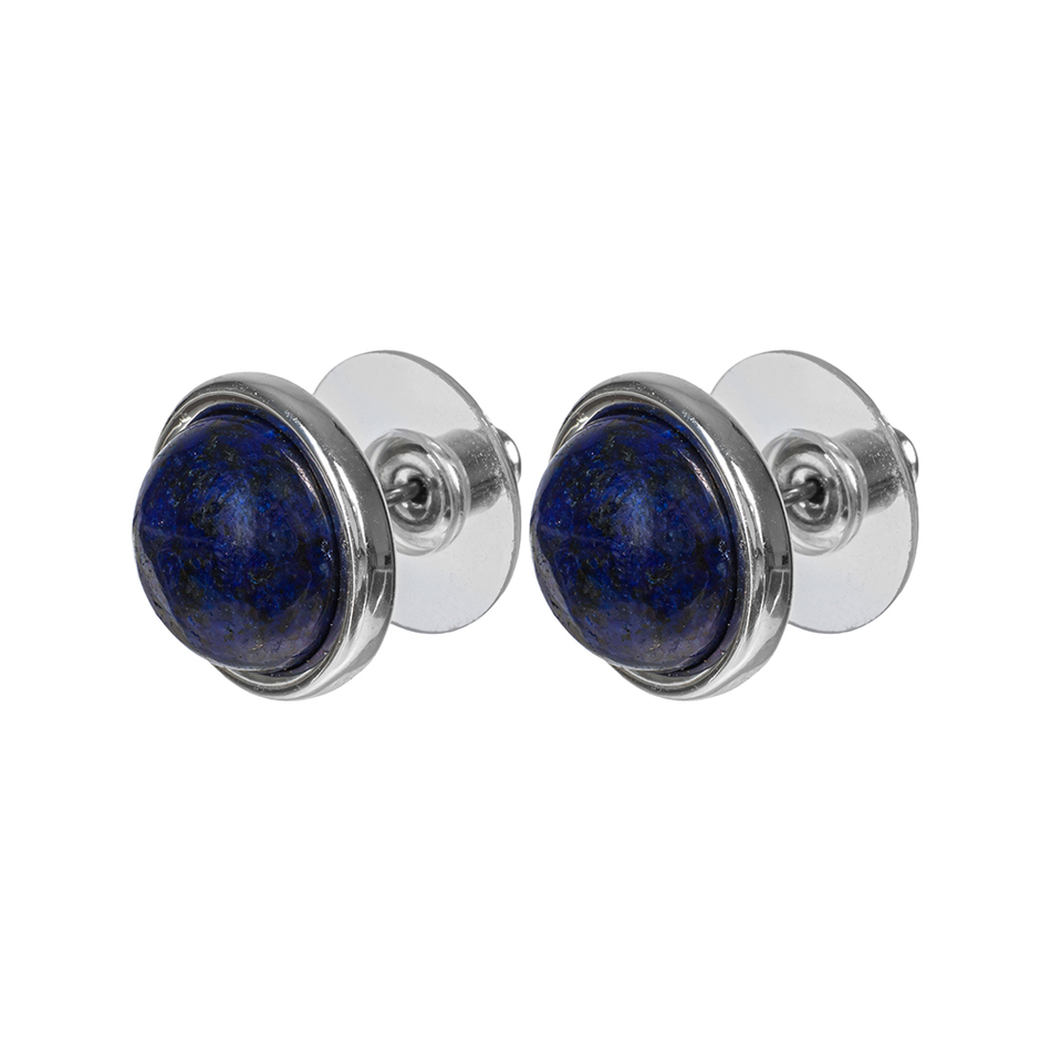 Серьги пусеты Fiore Luna NATURAL LAPIS LE1106 BL/S
