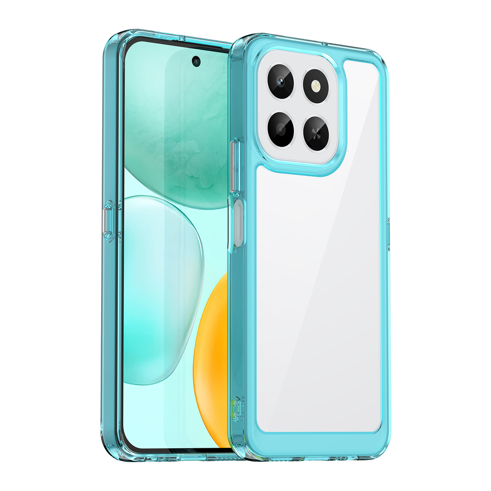 Противоударный чехол для Honor X6C, усиленные защитные рамки бирюзового цвета