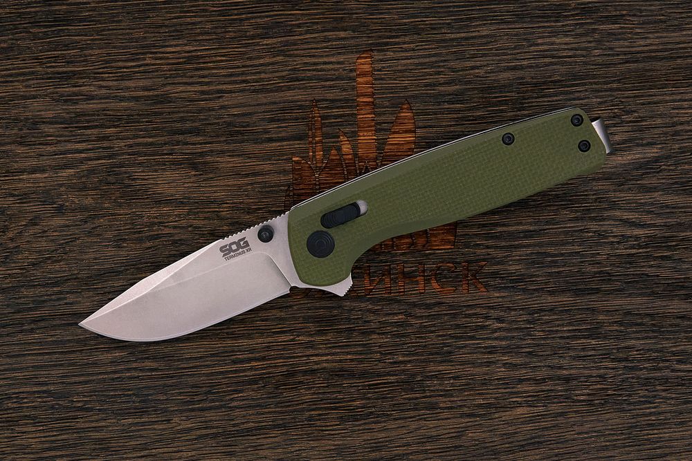 Складной нож SOG Terminus XR, сталь D2, рукоять G10 оливковый