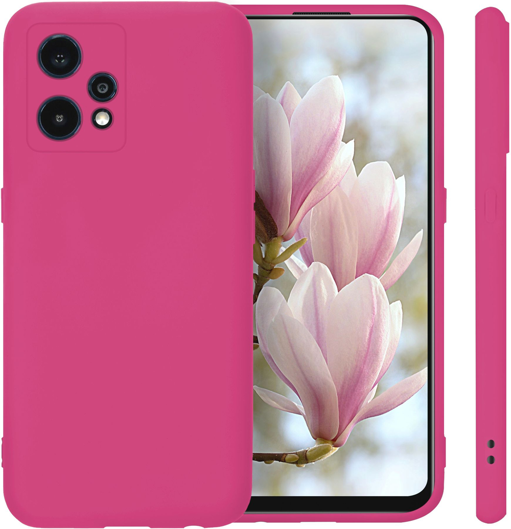 Мягкий Soft Touch чехол из силикона для REALME 9 PRO+ и 9 4G (3521) с бархатной подкладкой