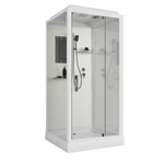 Душевая кабина Niagara Standart ST100/15Q (100х100х215) квадрат,поддон 15см,распашная,проф.белый,3 места