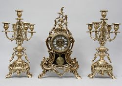 Bello De Bronze Часы "Луиш XV"с маятником каминные
