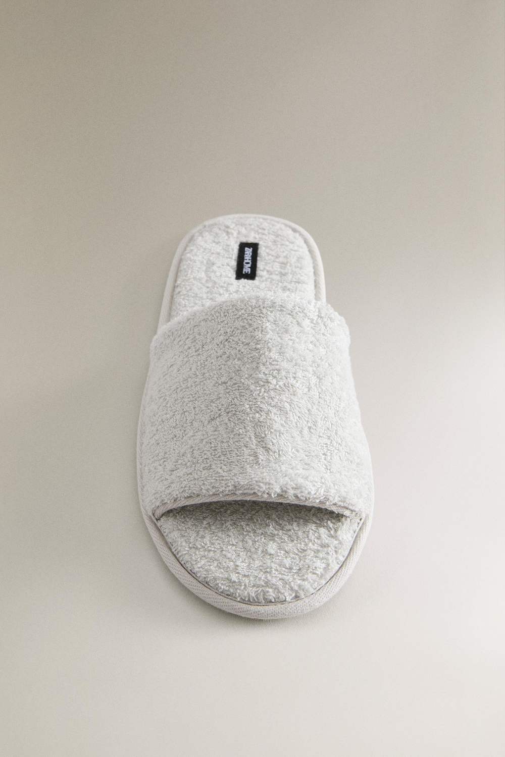 ZARA HOME МАХРОВЫЕ ТАПОЧКИ ДЛЯ ВАННОЙ, СЕРЫЙ
