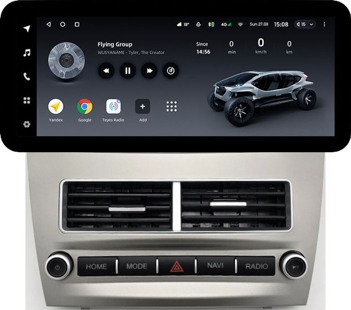 Магнитола для Toyota Camry 40 2006-2011 (рамка LUX) - Teyes LUX ONE ROUND монитор 12.3" 2K QLED на Android 10, Быстрая, CarPlay, 4G SIM-слот