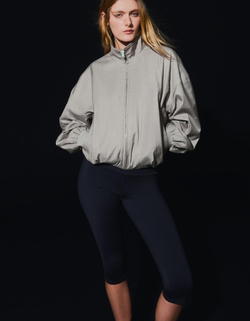 BERSHKA Куртка со стразами, серый