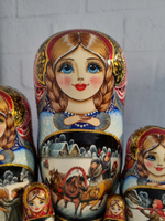Матрешка 21см "Русская зима" 7 мест