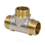 Тройник латунь никель Ду 20 (3/4") НР/НР/НР 9010 ГОСТ 32585-2013 Aquasfera 9010-02