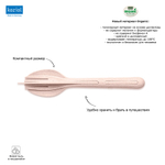 Набор столовых приборов klikk, organic, розовый, 3 пред.