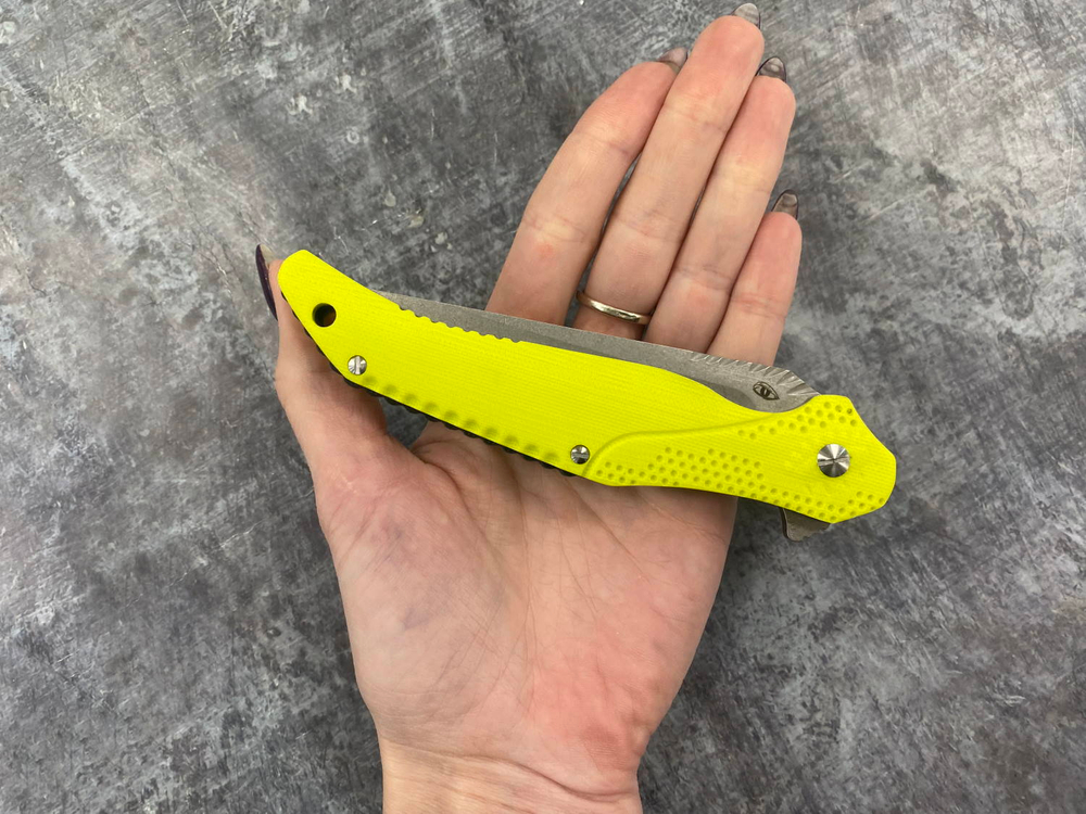 Складной нож  Пифон-02 сталь 9Cr18MoV, рукоять G10, yellow