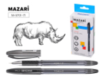 Ручка шарик. масл. 0.7мм. "Torino" черная, Smart Ink, (Индия) корпус прозрач.цветной, с резин.грипом