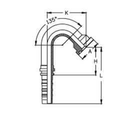 Фитинг DN 20 SFL 3/4 38.1 (135) CS