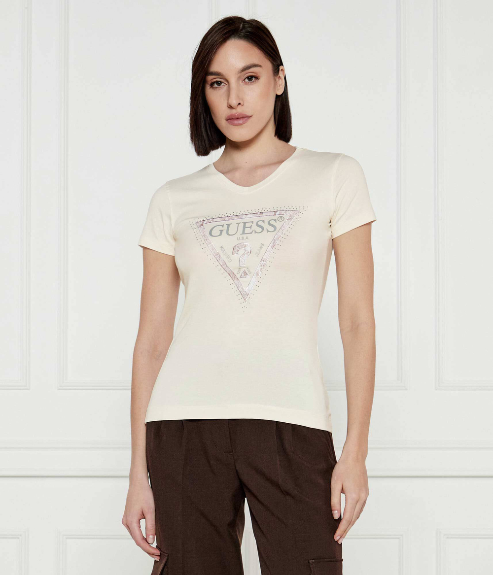 Футболка PYTHON GUESS - экрю(W5RI21 J1314)