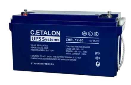 Аккумулятор C.ETALON CHRL 12-65 | 65 Ач | 12В AGM