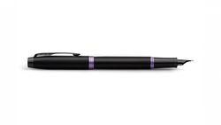 Перьевая ручка Parker IM Vibrant Rings Flame Amethyst Purple, перо:F, цвет чернил: blue, в подарочной упаковке.