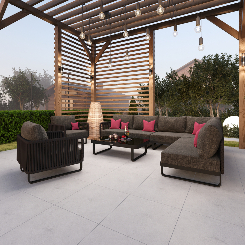 Лаунж зона угловая Ideal Patio БЕЛЛИСА модульная маренго