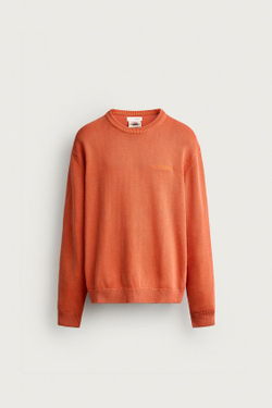 ZARA - FRUIT OF THE LOOM™ ДЖЕМПЕР ИЗ 100% ХЛОПКА С ВЫШИВКОЙ, ОРАНЖЕВЫЙ