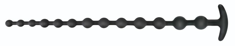 Черные анальные бусы Anal beads - 50 см. (Цвет: черный)