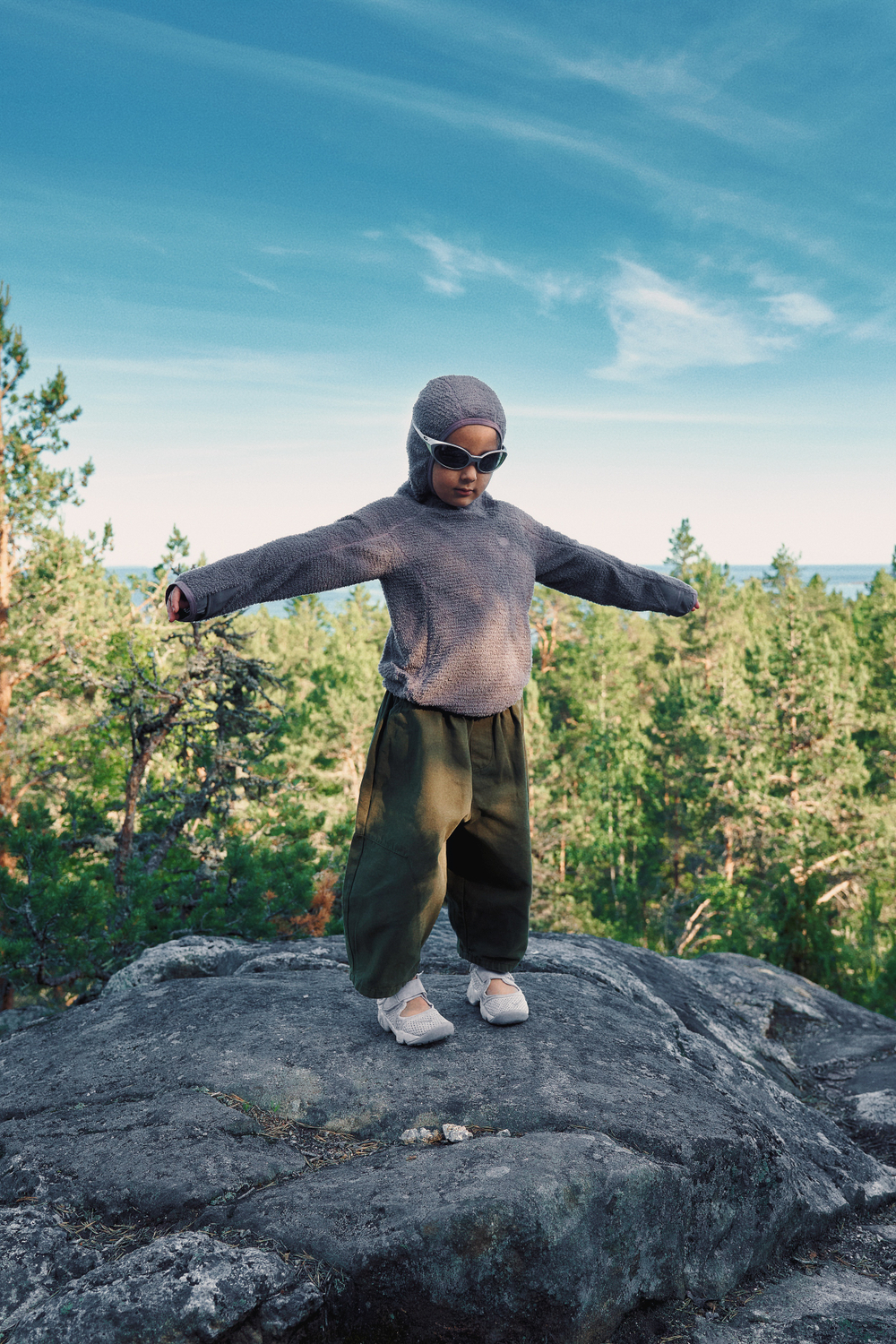 Худи Nothomme Blue Monte Lightweight Hooded children's Fleece Longsleeve "Rock Gray" Kid’s