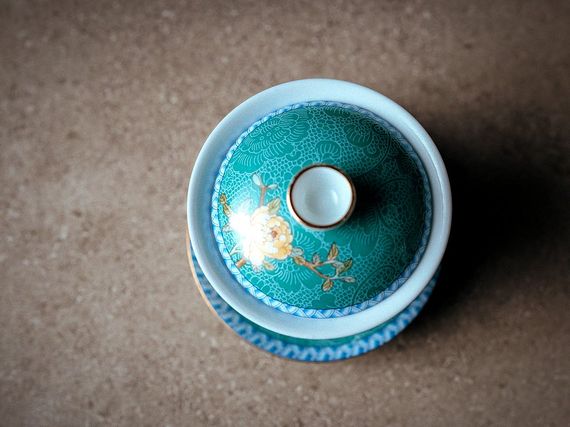 Gaiwan „Nia Yu Hua Xiang”, 160 ml., porcelana, szmaragd