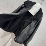 Женская дублёнка-косуха Saint Laurent из овчины — чёрная — фото 5